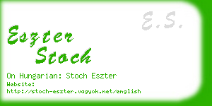 eszter stoch business card
